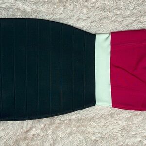 Colorblock Bandage Dress
